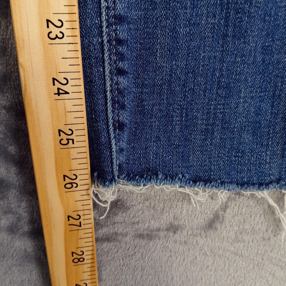 Lucky Brand Jeans Womens 6/28 Blue Lolita Crop Distressed Raw Hem Skinny Ankle - Picture 4 of 11